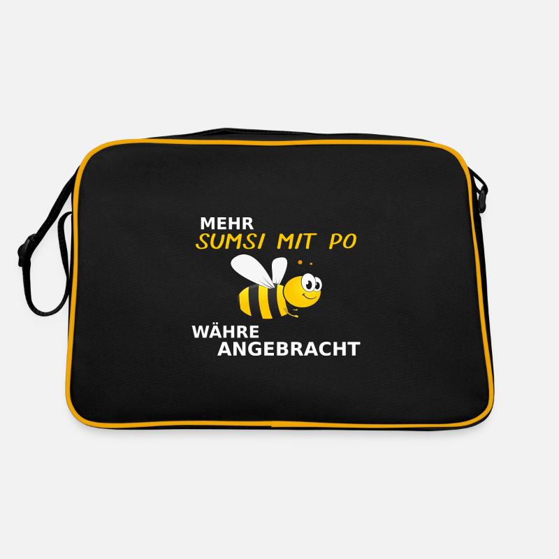 Lustiges Bienen Optimismus Sumsi mit Po Geschenk Retro Tasche