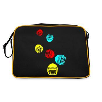 Casque de football - Sac Retro - noir/or - Dos