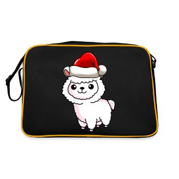 Alpaca Comic Christmas - Retro Bag - black/gold - Back