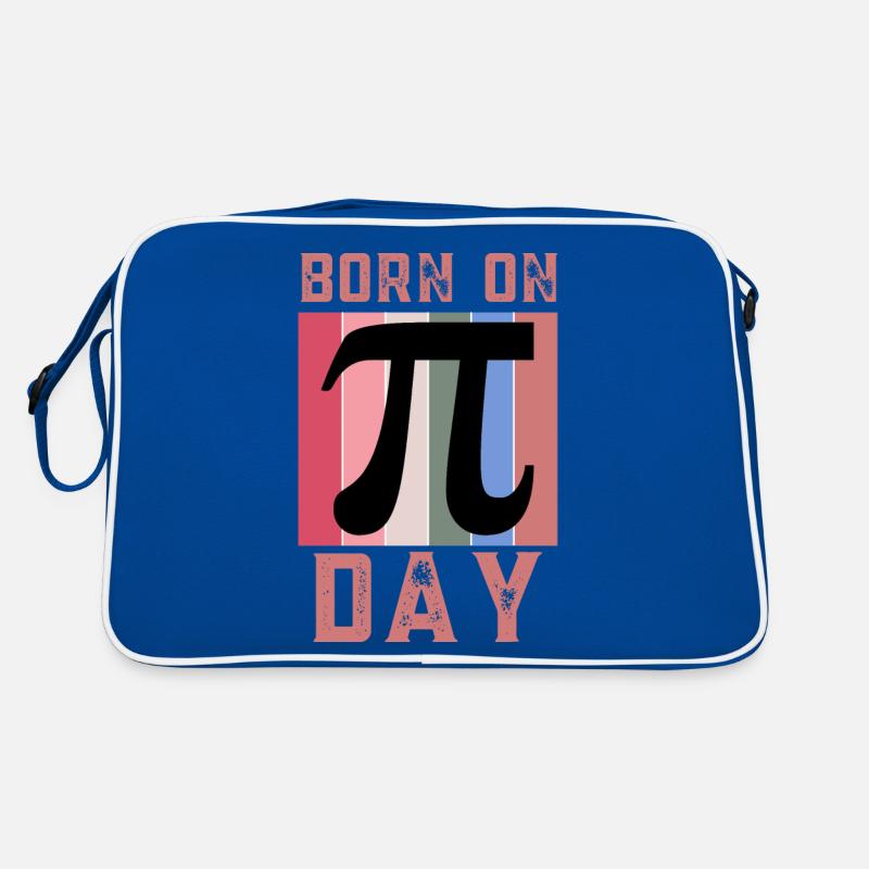Born On Pi Day Maths Enthusiast March 14th Pi Day Retro Bag