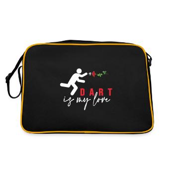 Darts Darts Player Darts Dartlove Dart Arrow - Retro Bag - black/gold - Back