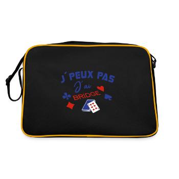 Je peux pas j´ai Bridge Bridgeur carte cadeau - Sac Retro - noir/or - Dos