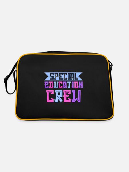 Special education crew - Retro Tasche - Schwarz/Gold - Hinten