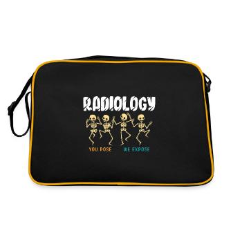 Radiology You Pose We Expose - Retro Tasche - Schwarz/Gold - Hinten