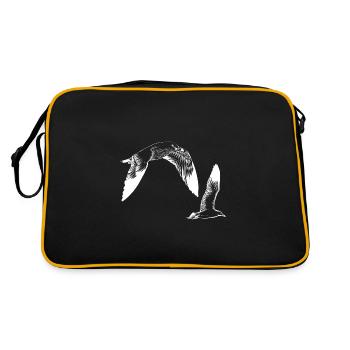 nautic seagulls - Retro Tasche - Schwarz/Gold - Hinten