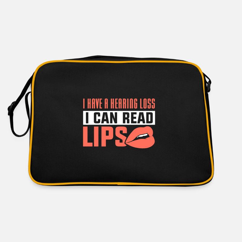 I have a hearing loss I can read lips Retro Tasche