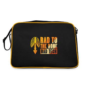 Rad to the bone - rad tech - Retro Tasche - Schwarz/Gold - Hinten