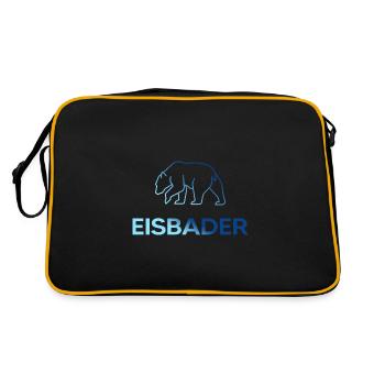 Eisbader Winterschwimmen arctic Eisschwimmer - Retro Tasche - Schwarz/Gold - Hinten