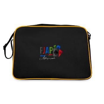 papa joue au poker design - Sac Retro - noir/or - Dos