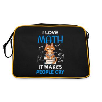 J’adore les maths ça fait pleurer les gens - Sac Retro - noir/or - Dos