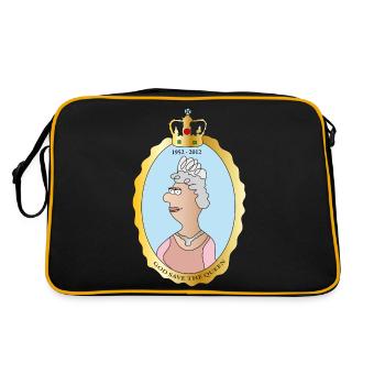 Queen Elizabeth II - Sac Retro - noir/or - Dos