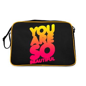 You are so beautiful (degradé) - Sac Retro - noir/or - Dos