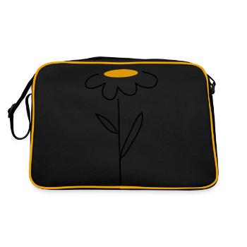 fleur marguerite / flower - Sac Retro - noir/or - Dos