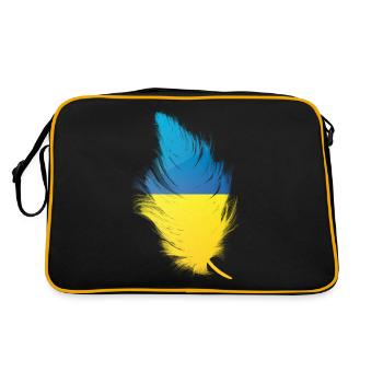 Feder Ukraine - Retro Tasche - Schwarz/Gold - Hinten