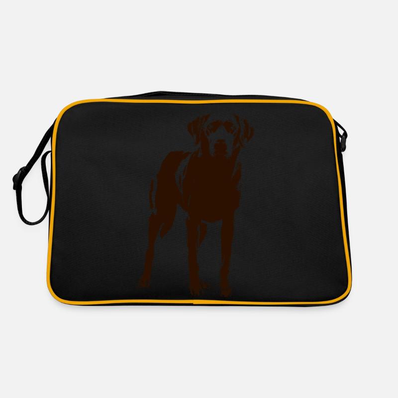 Labrador - Retro Tasche - Schwarz/Gold