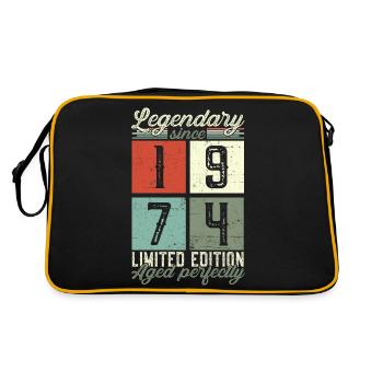 Legendary since 1974 48th birthday gift - Retro Bag - black/gold - Back