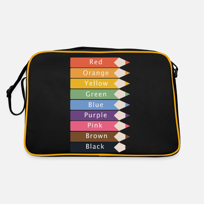 Bunte Stifte Retro Tasche