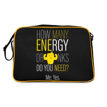 Combien de boissons énergisantes? - Sac Retro - noir/or - Dos