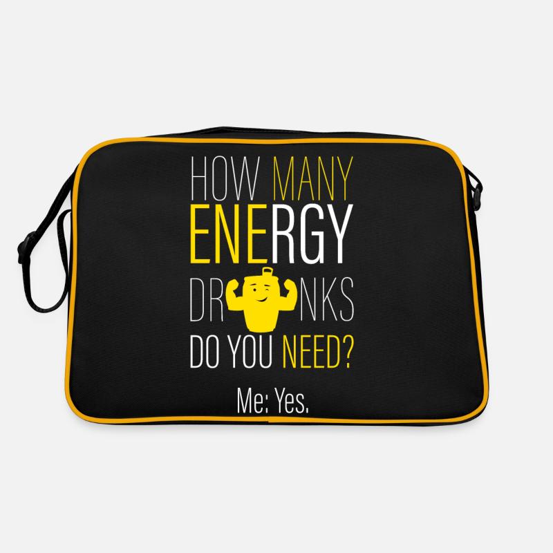 How many energy drinks? Retro Bag