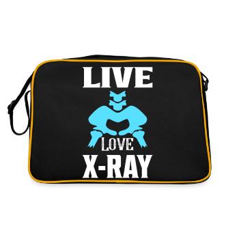 Live Love Radiologie à rayons X Technologie de roue à rayons X - Sac Retro - noir/or - Dos