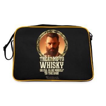 Whisky Dicton Donnez-moi du whisky - Sac Retro - noir/or - Dos