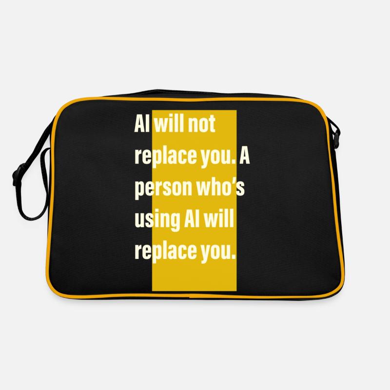 AI ARTIFICIAL INSTELLIGENCE GRAPHIC DESIGNER - Sac Retro - noir/or