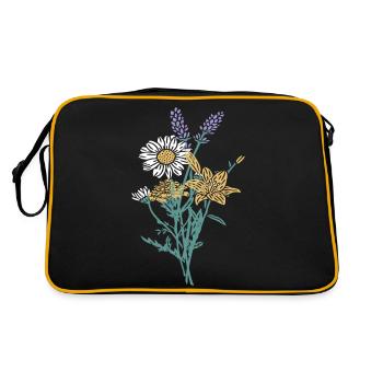 Bouquet of herbs - Retro Bag - black/gold - Back