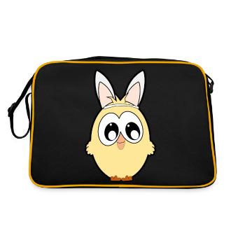 Poussin Lapin Rabbit chick Easter Pâques - Sac Retro - noir/or - Dos