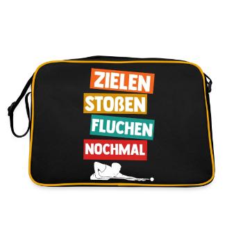 Snooker Billardtisch Billiard Billard - Retro Tasche - Schwarz/Gold - Hinten