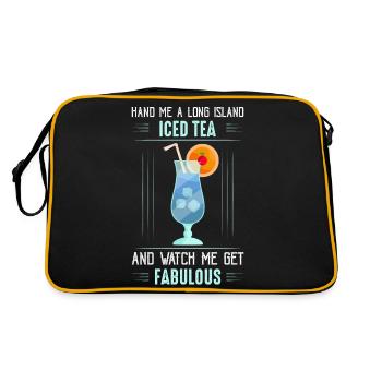 Hand Me A Long Island Iced Tea Alcohol Drinking - Retro Bag - black/gold - Back