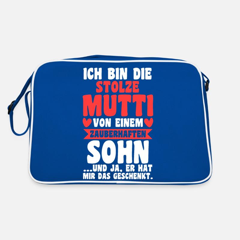 Mutter Sohn Muttertag Mama Retro Tasche