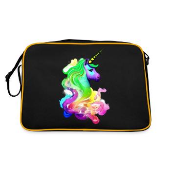 Licorne Mythique Animal Fille Licornes Licorne - Sac Retro - noir/or - Dos