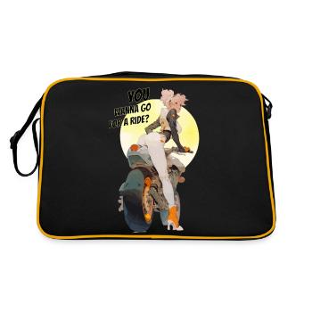 want to go for a ride? - Retro Bag - black/gold - Back