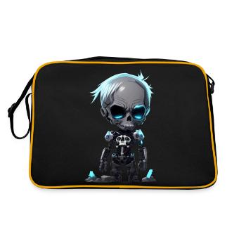 Robo-Skeleton - Retro Bag - black/gold - Back