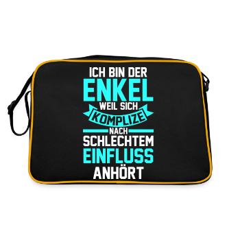 Enkel - Retro Tasche - Schwarz/Gold - Hinten