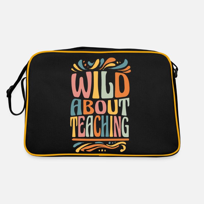 Wild About Teaching Lehrer Schule Pre-K Tier Retro Tasche