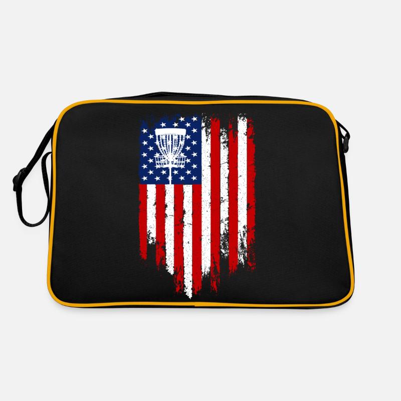 Scheibengolf Scheibengolfer American Falg Patriot Retro Tasche