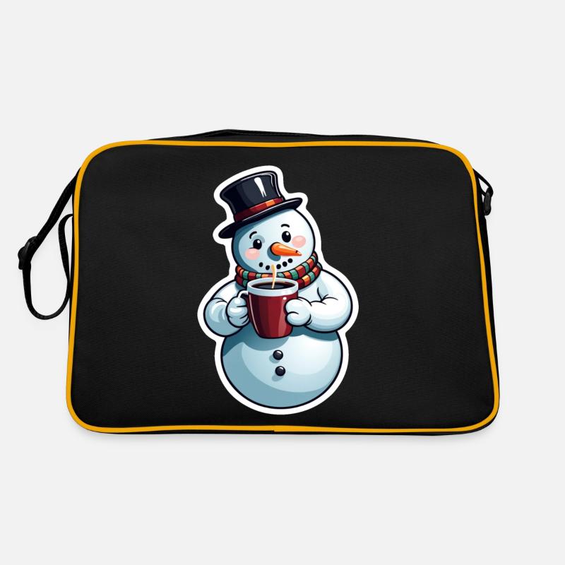 Schneemann Retro Tasche