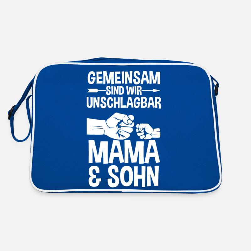 Mutter Muttertag Mama und Sohn Retro Tasche