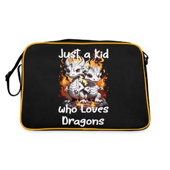 Juste un enfant qui aime les dragons - Sac Retro - noir/or - Dos