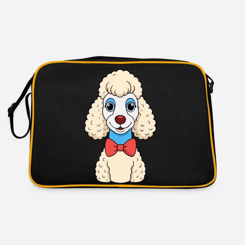 Elegant Poodle with Bow Tie Retro Bag