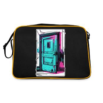 Door / Entrance / Lock / Gate / Front Door / Design - Retro Bag - black/gold - Back