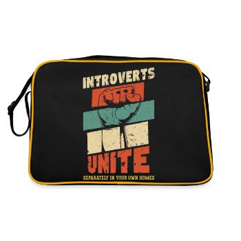 Les introvertis s’unissent séparément dans leurs propres maisons - Sac Retro - noir/or - Dos