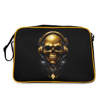 Crâne doré casquette futuriste - Sac Retro - noir/or - Dos