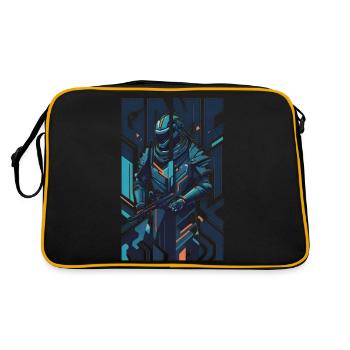 Cyber Soldier - Retro Bag - black/gold - Back