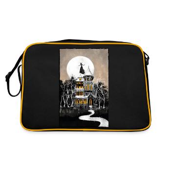 Halloween Haunted Mansion - Retro Bag - black/gold - Back