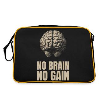 No Brain No Gain - Sac Retro - noir/or - Dos