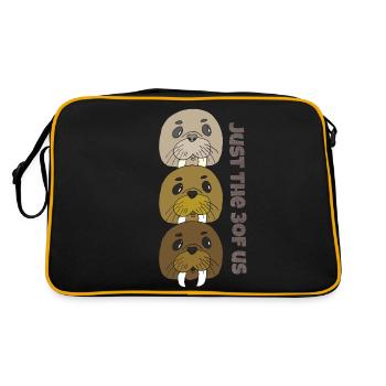 walrus just the 3 of us - Retro Bag - black/gold - Back