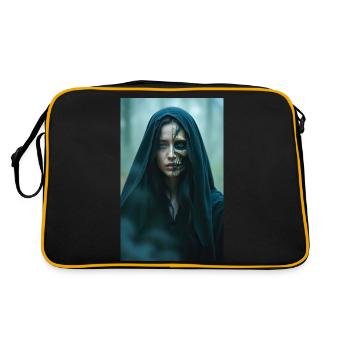 Hel Goddess ruling over Norse underworld - Retro Bag - black/gold - Back