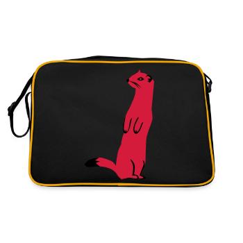 Hermine - belette - Sac Retro - noir/or - Dos